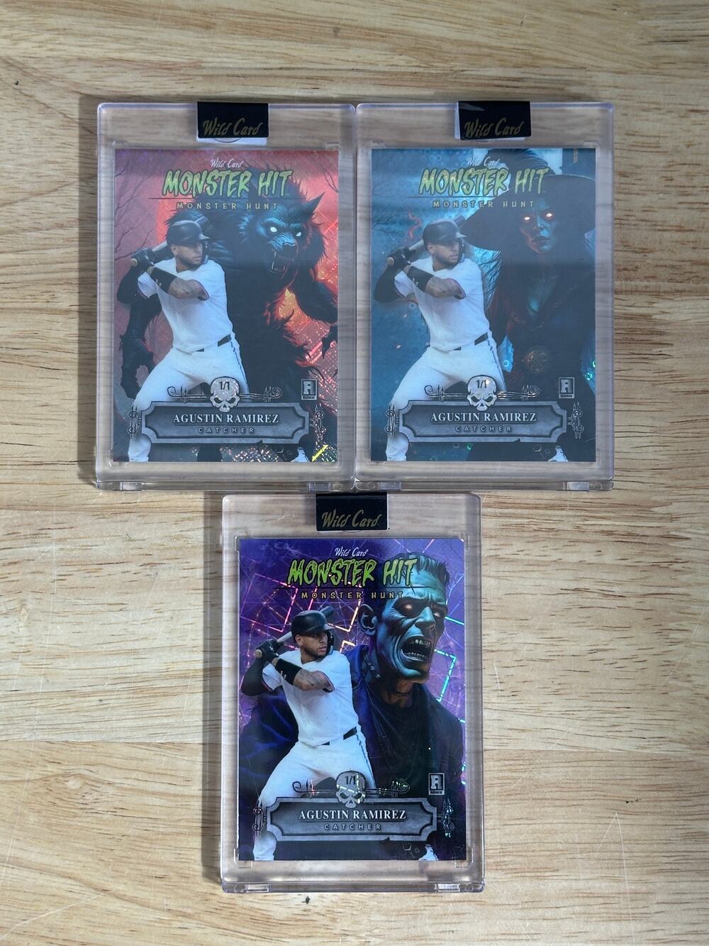 2025 Wild Card Monster Hit Agustin Ramirez 1 Of 1 Lot of 3